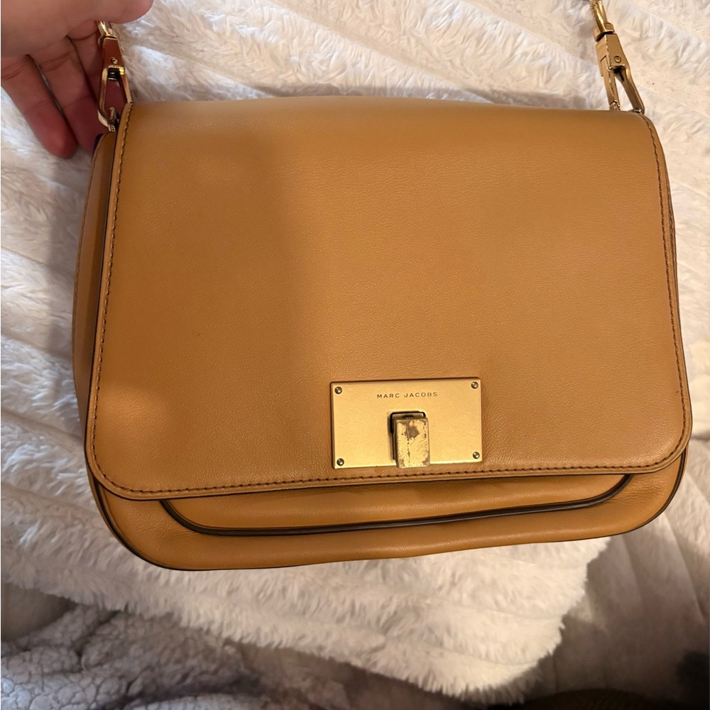 Marc Jacobs Camel Leather Shoulder Bag
